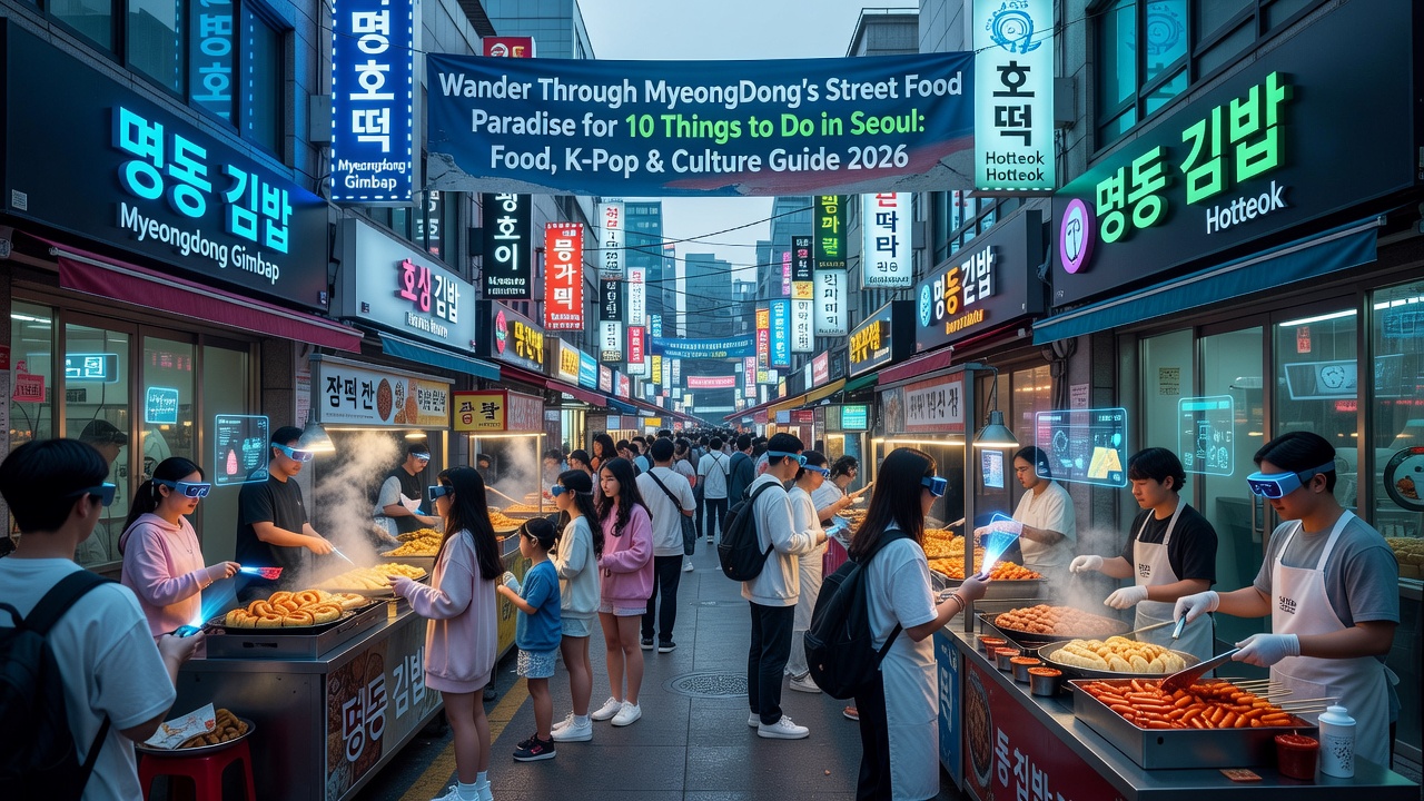 1. Wander Through Myeongdong's Street Food Paradise